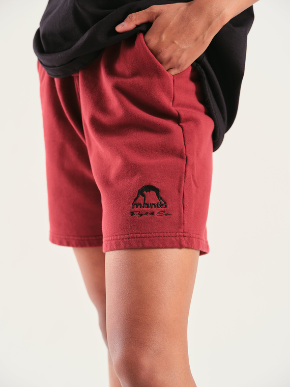 MANTO cotton shorts FIGHT CO burgundy