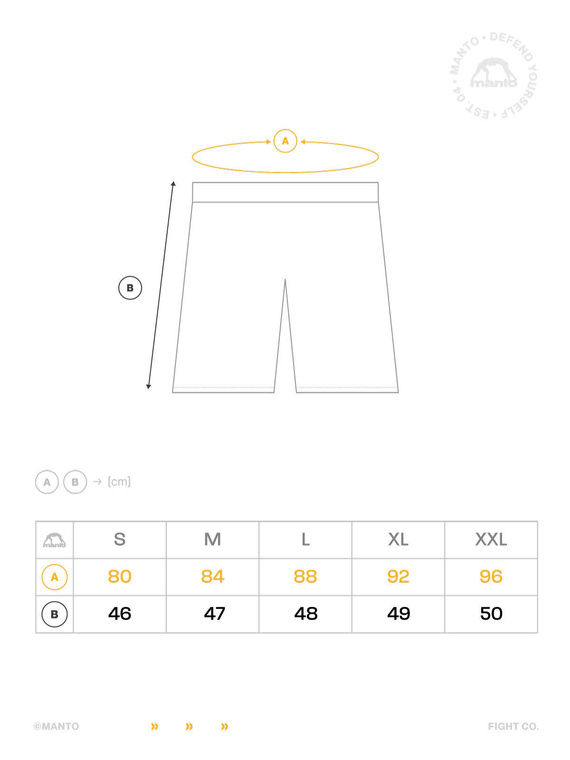 MANTO fight shorts FUTURE yellow