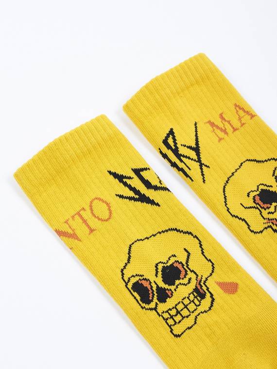 MANTO socks SKULLS yellow