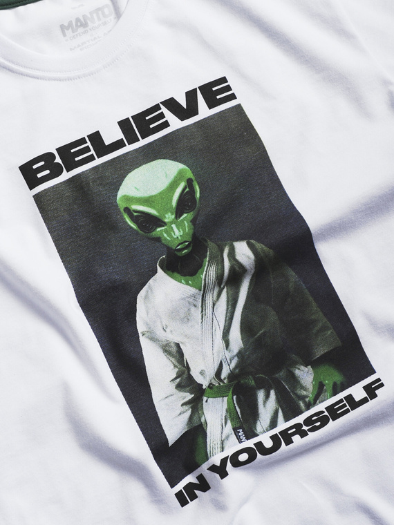 MANTO t-shirt BELIEVE white