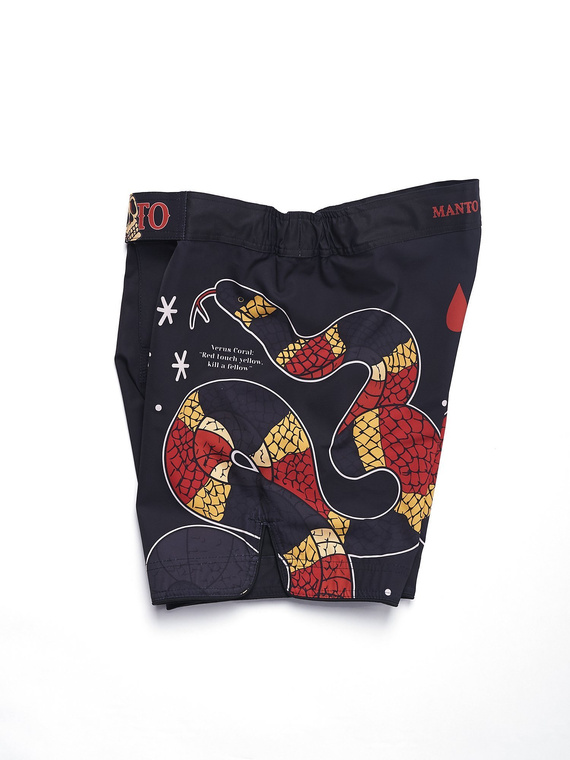MANTO fight shorts CORAL schwarz