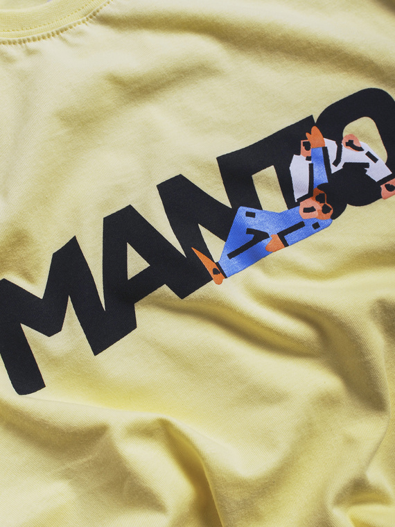 MANTO t-shirt MURAL gelb