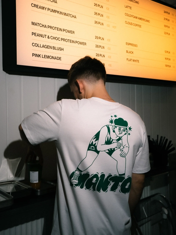 MANTO t-shirt LUTEK WRESTLER biały