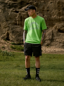 MANTO t-shirt VIBE 25 neon zieleń-odblask