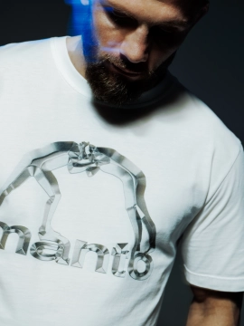 MANTO t-shirt METAL biały