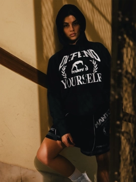 MANTO bluza z kapturem DEFEND czarna