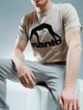 MANTO t-shirt VIBE 25 beżowo-czarny