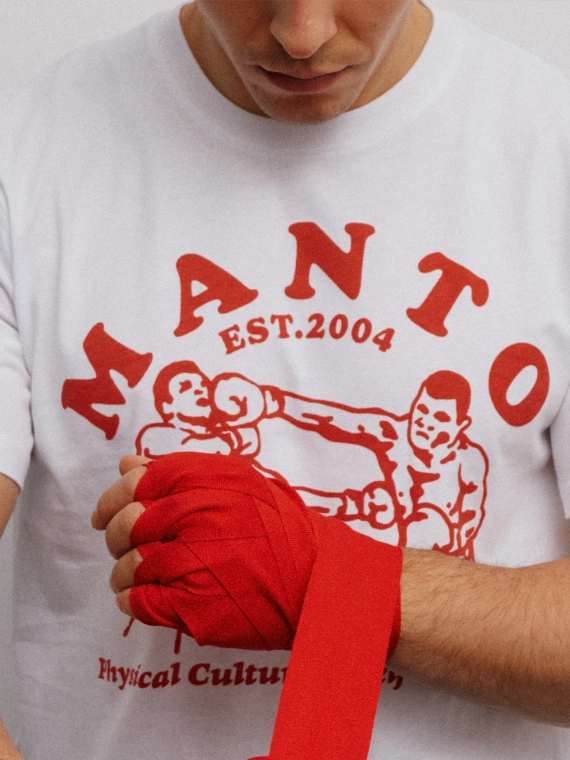 MANTO t-shirt BOXEO biały