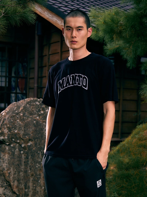 MANTO t-shirt VARSITY 25 czarny onyks
