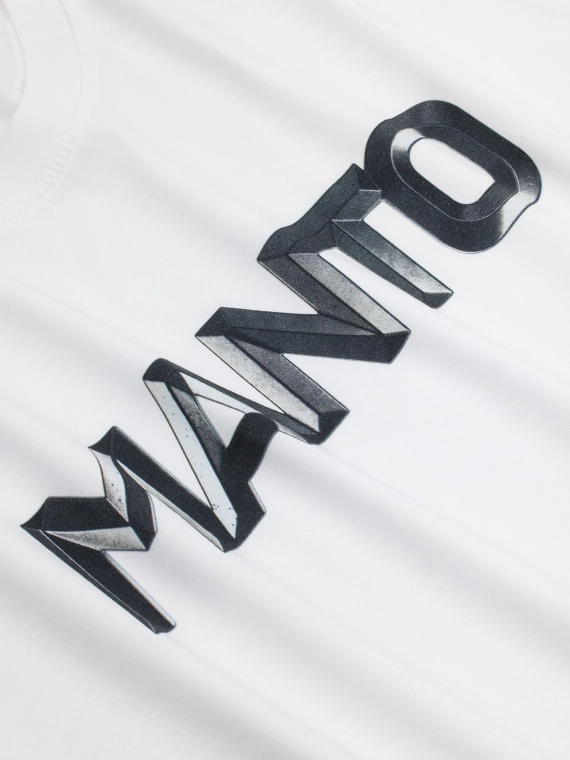 MANTO t-shirt METAL LOGOTYPE biały