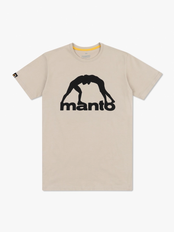MANTO t-shirt VIBE 25 beżowo-czarny