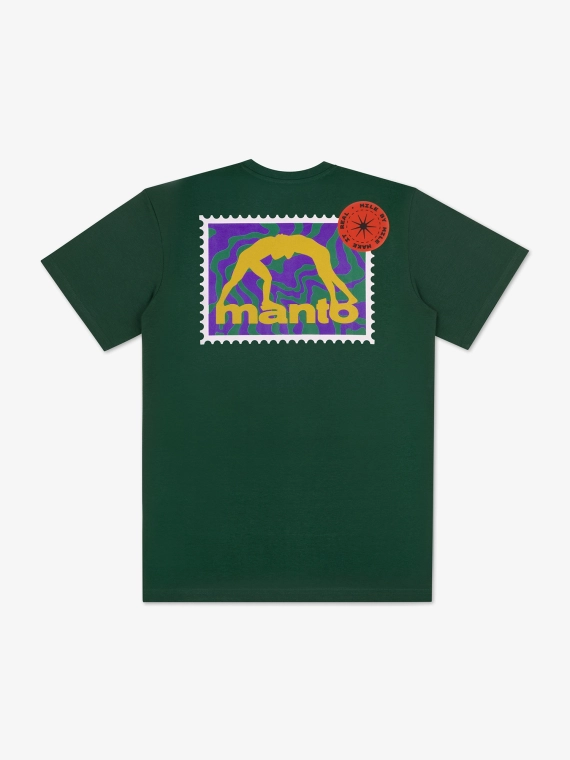 MANTO t-shirt STAMP 25 sosnowa zieleń