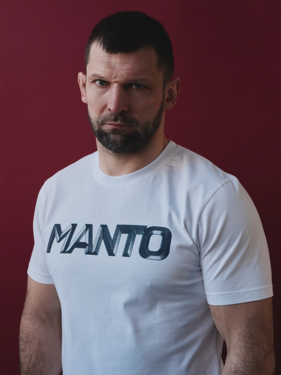 MANTO t-shirt METAL LOGOTYPE biały