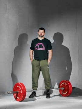 MANTO t-shirt VIBE 25 czarny onyks-burgundowy