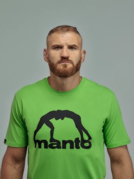 MANTO t-shirt VIBE 25 neon zieleń-czarny