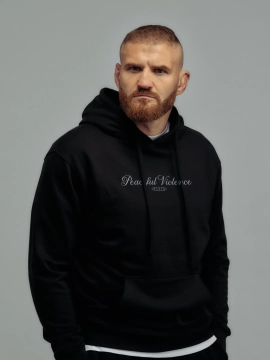 MANTO bluza z kapturem PEACEFUL VIOLENCE czarna