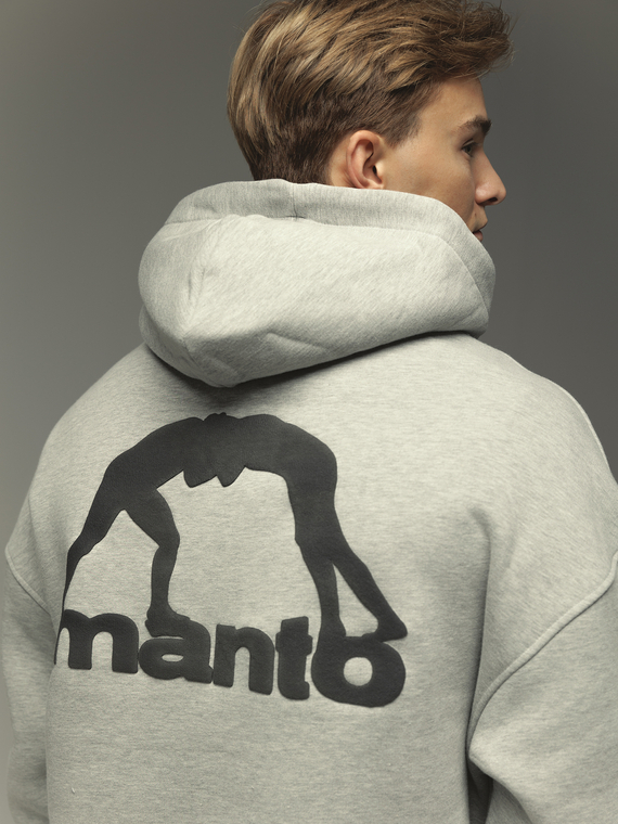 MANTO bluza z kapturem LABEL OVERSIZE melanż