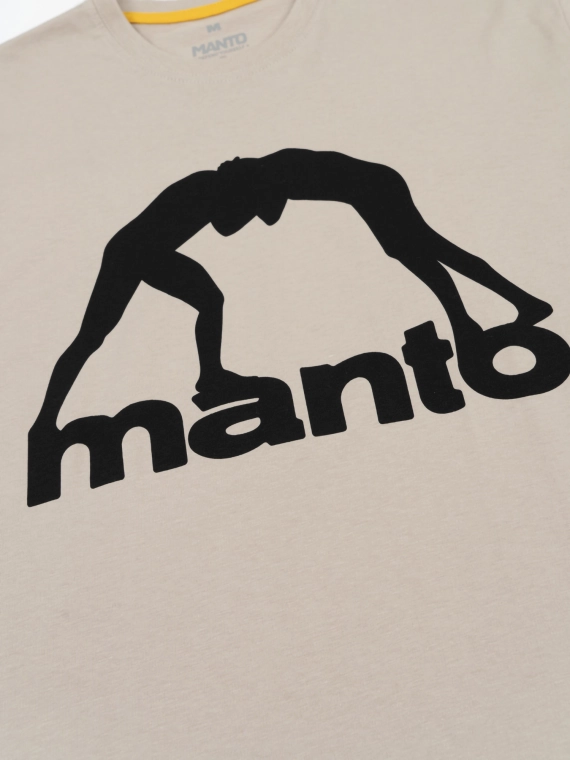 MANTO t-shirt VIBE 25 beżowo-czarny