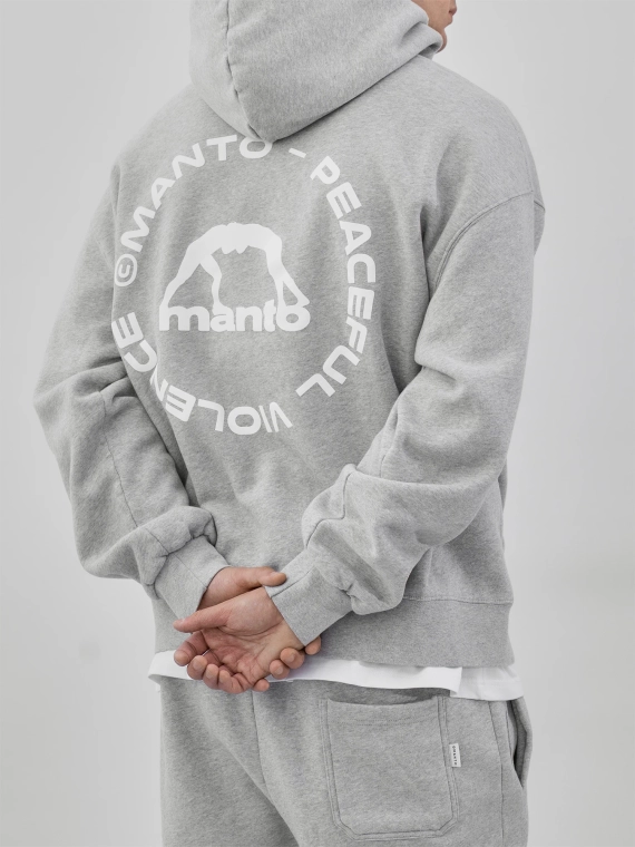 MANTO bluza z kapturem LABEL 25 OVERSIZE melanż