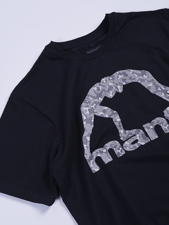 MANTO t-shirt LOGO CAMO czarny