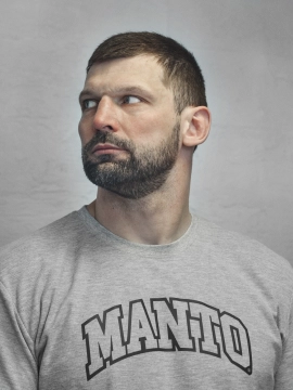 MANTO t-shirt VARSITY 25 melanż