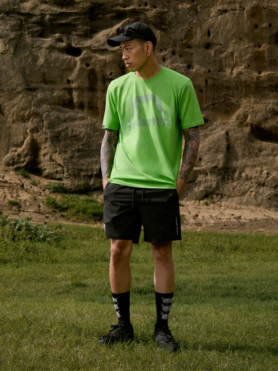 MANTO t-shirt VIBE 25 neon zieleń-odblask