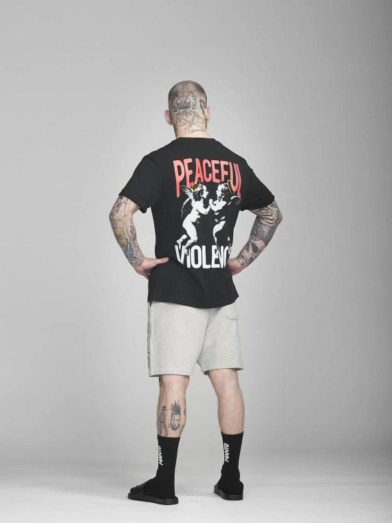 MANTO t-shirt ANGELS czarny