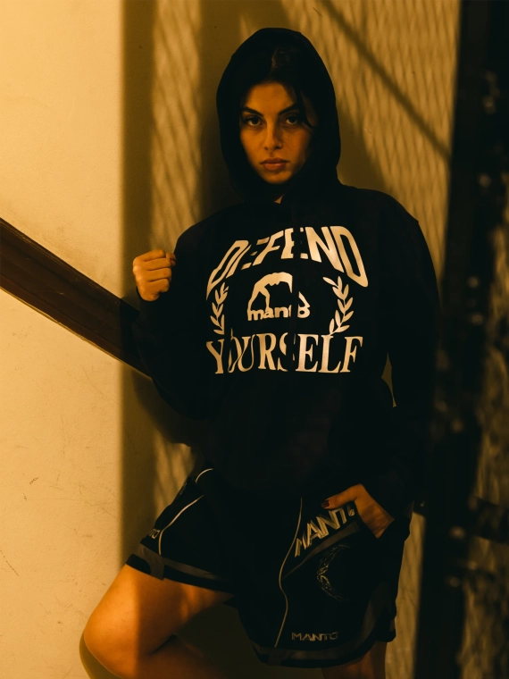 MANTO bluza z kapturem DEFEND czarna
