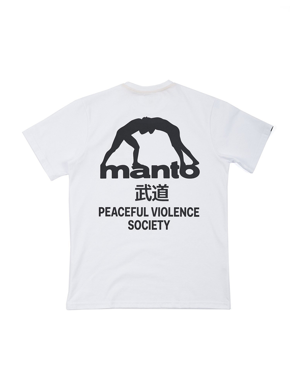 MANTO t-shirt SOCIETY biały