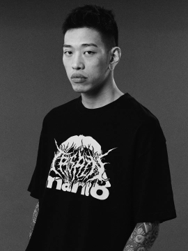 MANTO t-shirt TREASURE ZONE OVERSIZE czarny