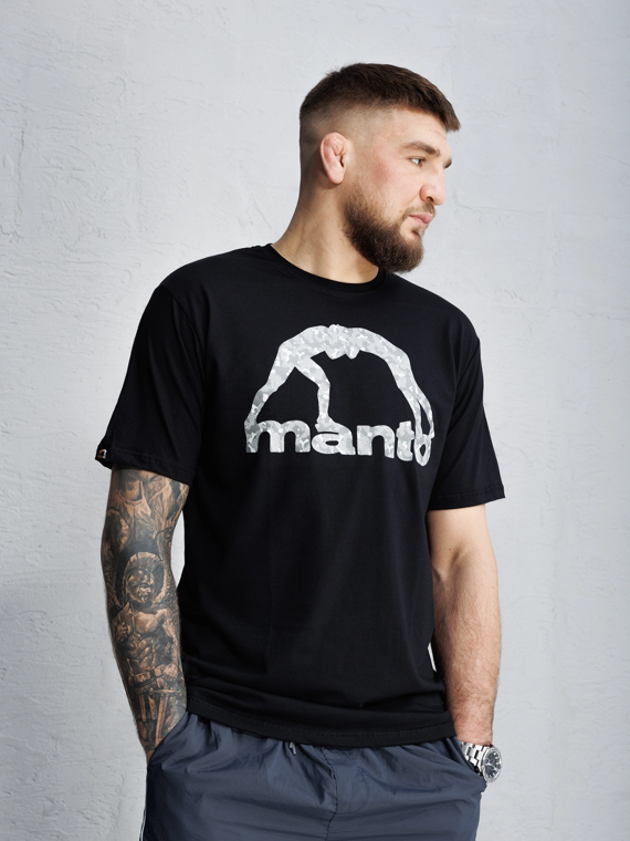 MANTO t-shirt LOGO CAMO czarny
