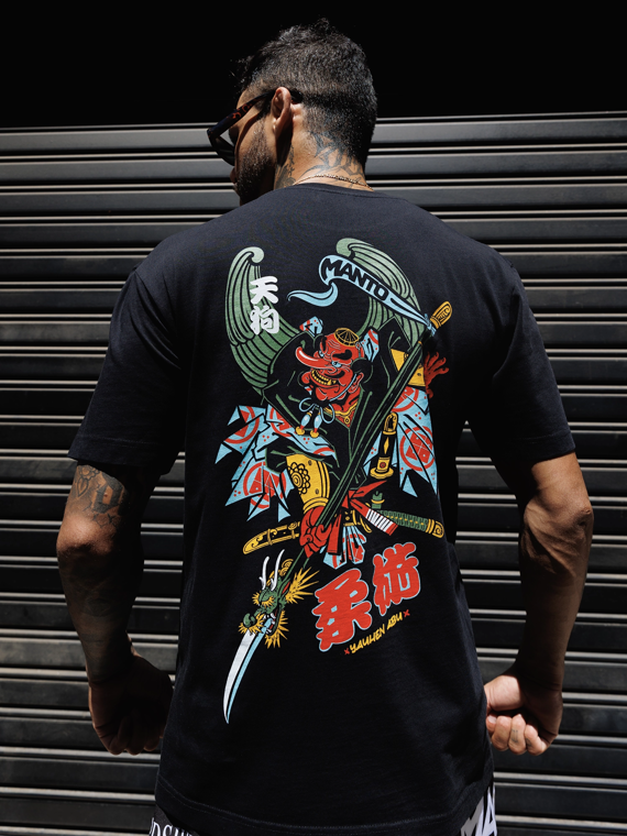 MANTO t-shirt TENGU czarny