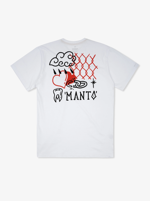 MANTO t-shirt BITTER SWEET biały