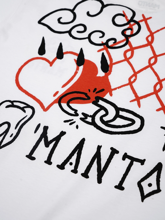 MANTO t-shirt BITTER SWEET biały