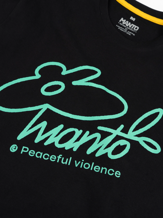 MANTO t-shirt BLOOM czarny