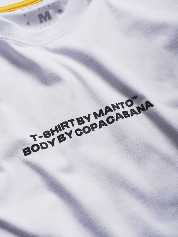 MANTO t-shirt BODY BY COPACABANA  biały