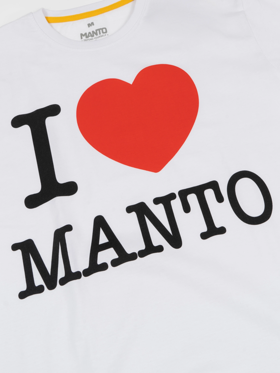 MANTO t-shirt I LOVE MANTO biały