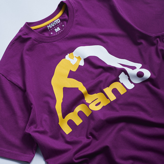 MANTO t-shirt LOGO purpurowy