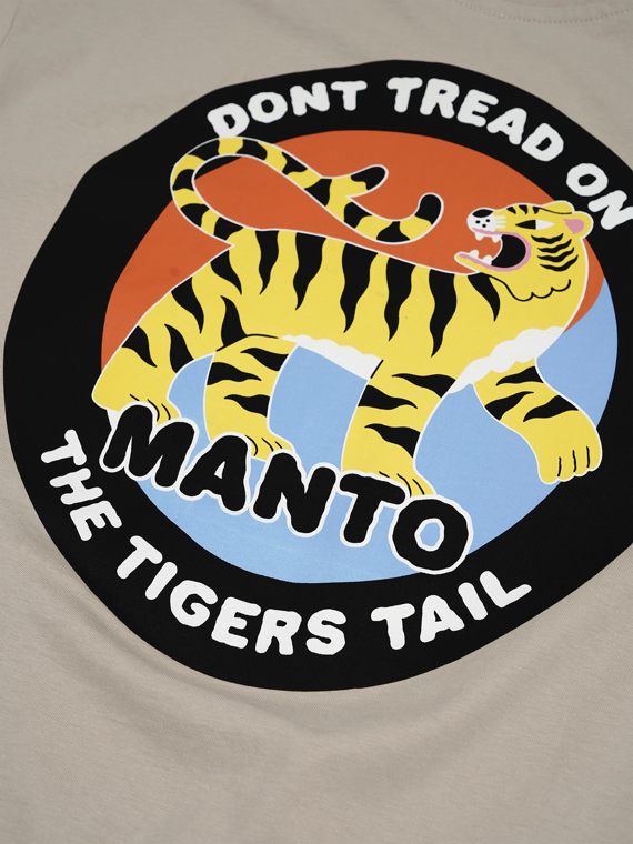 MANTO t-shirt TIGER`S TAIL beżowy