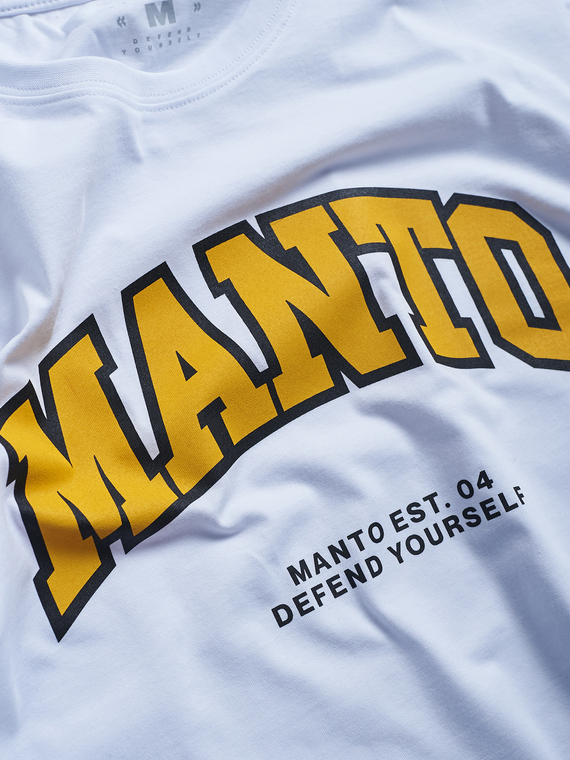 MANTO t-shirt VARSITY OVERSIZE biały