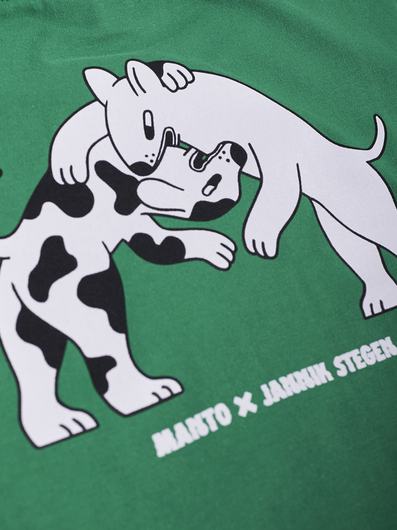 MANTO t-shirt dziecięcy DOGS zielony
